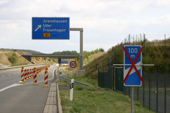 A38 Autobahn Papstbesuch Etzelsbach Eichsfeld Vollsperrung Pilger gesperrte Anschlußstelle93