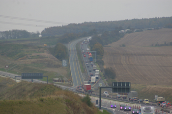 Autobahn A4 Leutraltal Magdala Jena Schorbaer Berg Autobahnsteigung Verkehrsumlegung 25