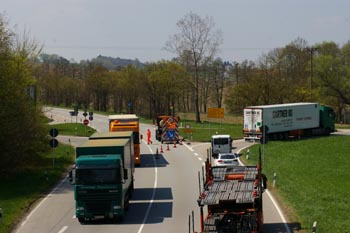 Autobahn A 94 München - Passau  Sperrung B 12 21