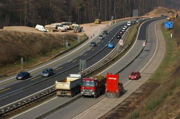 Autobahn Frankfurt - Würzburg Spessartaufsteig Weibersbrunn Kauppenaufstieg Aschaffquelle Autobahnbau 76