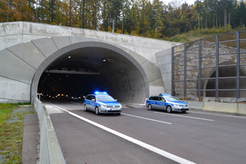 Bundesautobahn A4 Jagdbergtunnel Jena Freigabe Nordröhre Verkehrsumlegung Autobahntunnel Westportal 73