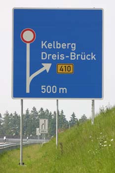 Bundesautobahn A 1 Gerolstein - Kelberg Anschlußstelle Ende der Ausbaustrecke 90