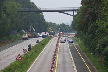 Autobahn Vollsperrung A52 Breitscheid - Essen-Kettwig 18