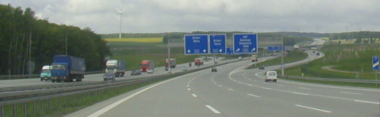 Autobahnkreuz Chemnitz A4 A72 12