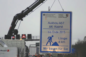 Bundesautobahn A57 sechsstreifiger Ausbau 40