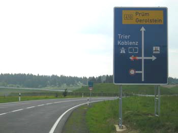 Bundesautobahn A 1 Gerolstein - Kelberg Beschilderung 52