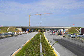 Pocking Anschlußstelle A3 A94 B12 B512 Mittich Neuhaus Autobahnkreuz Rottal Brückenbau 74